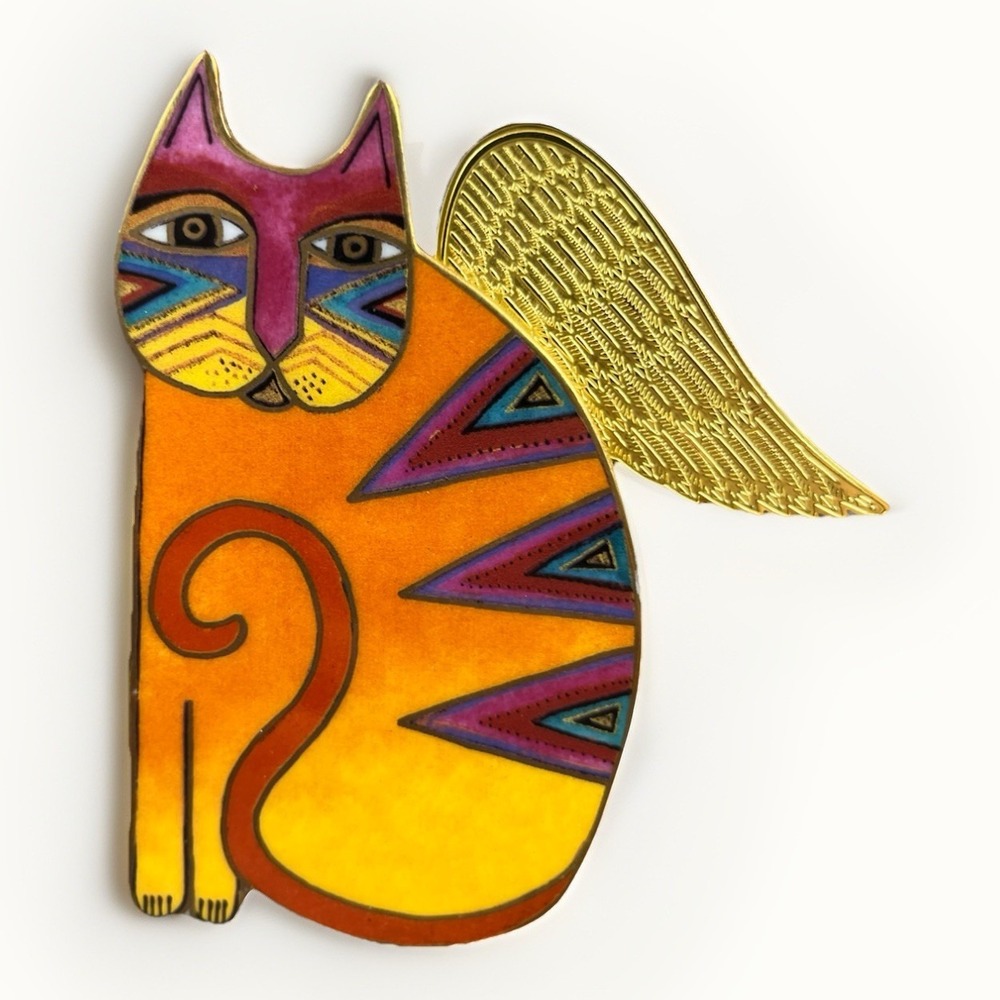 Laurel Burch Christmas Ornament Angeli-Cats SYLVIA Bradford‎ Cat Angel Porcelain